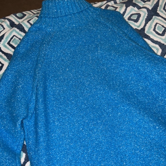 All Chill Bright Blue Knit Turtleneck Sweater Dress - Picture 10 of 15